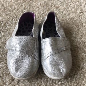 Silver girls shoes